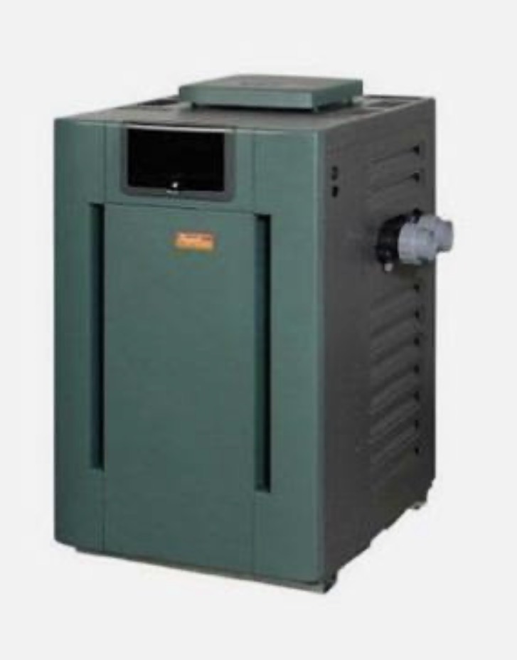 Dark green swimming pool boiler